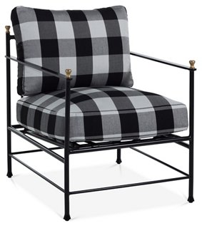 Frances Lounge Chair Gingham