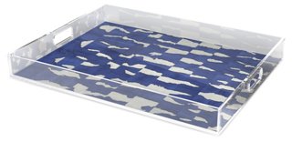 Abstracted Blue Decorative Tray | One Kings Lane