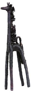 Raffia Giraffe Figure - Black - All Across Africa