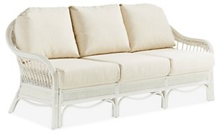 White Wicker Sofa Baci Living Room