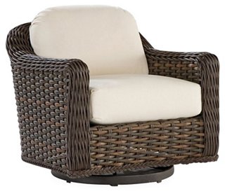 Lane Venture South Hampton Swivel Chair Natural Sunbrella One Kings Lane