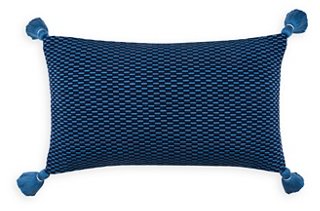 Johanna Howard Ella 12x20 Lumbar Pillow Periwinkle Navy One