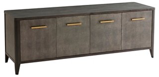 Creswick Faux-Shagreen Media Console, Java