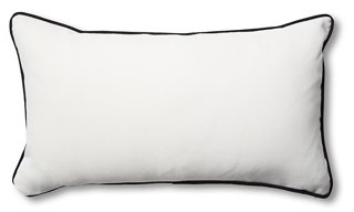 black and white lumbar throw pillow