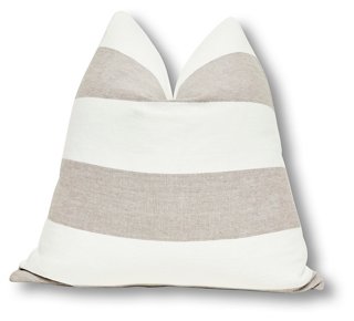 Caravana 24x24 Indoor/Outdoor Pillow, Salt. #pillows #homedecor #coastalstyle #stripes