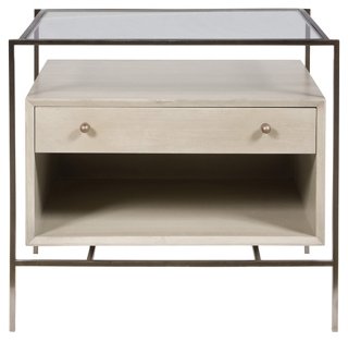 light gray side table