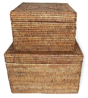 square basket with lid