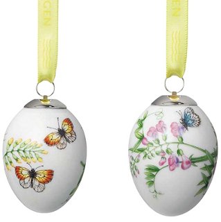 Butterfly Easter Egg Ornaments - White - Royal Copenhagen