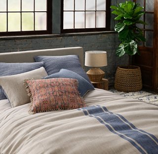 Pine Cone Hill Maxwell Linen Sham Blue One Kings Lane