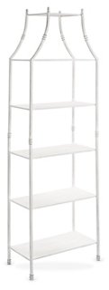 One Kings Lane Silas Etagere Antiqued White One Kings Lane