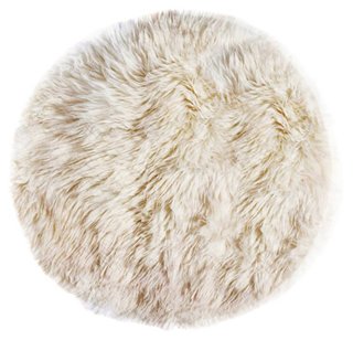 5 X5 Round New Zealand Sheepskin Rug Natural One Kings Lane