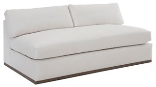 One Kings Lane Pratt Armless Sleeper Sofa White Crypton One Kings Lane