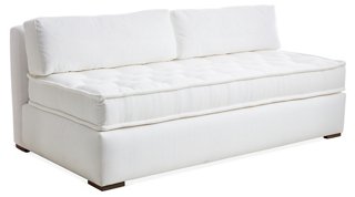 Lane Tufted Sofa, White Crypton