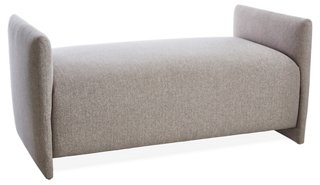 Durand Bench Gray Felt Community Brands One Kings Lane