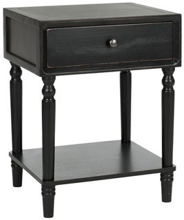 Jude Nightstand Distressed Black One Kings Lane