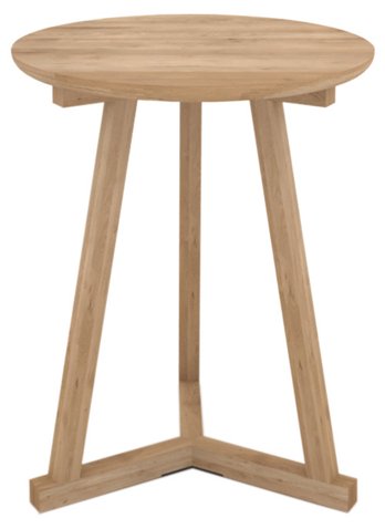 Tripod Tall Side Table Oak, How Tall End Table