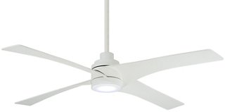 Swept Led Ceiling Fan Flat White