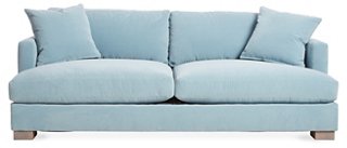 baby blue velvet sofa