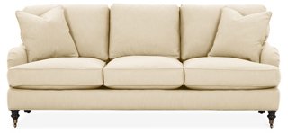 Brooke 3-Seat Sofa, Flax Crypton