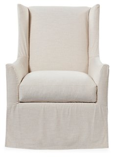 Lili Swivel Chair, Ivory