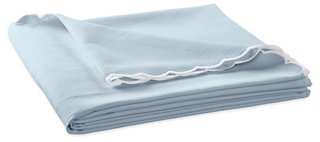 Matouk Diamond Pique Coverlet Light Blue One Kings Lane