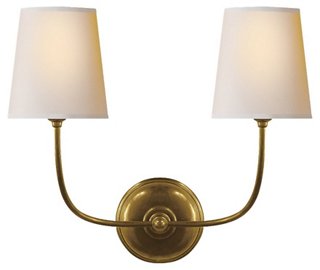 Thomas Obrien For Visual Comfort Vendome Double Sconce Hand Rubbed Brass One Kings Lane 0268