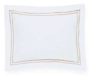 Sferra Grande Hotel Boudoir Sham White Taupe One Kings Lane