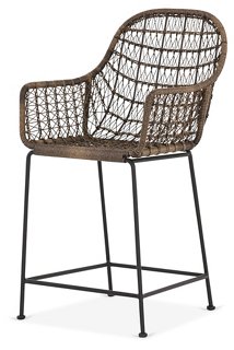 Dylan Outdoor Counter Stool, Dark Brown | One Kings Lane