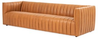 capri sofa in leather vanilla