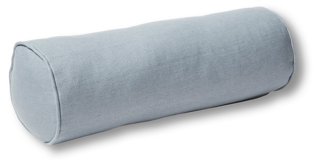 Anne Bolster Pillow, Smoky Blue Linen 