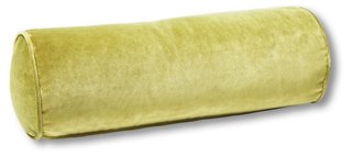 green bolster pillow