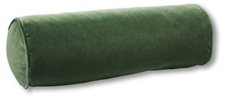 Anne Bolster Pillow, Emerald Velvet 