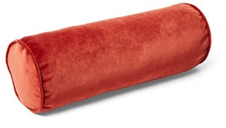 red bolster pillow