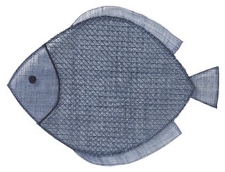 Fish Place Mat - Navy - Juliska