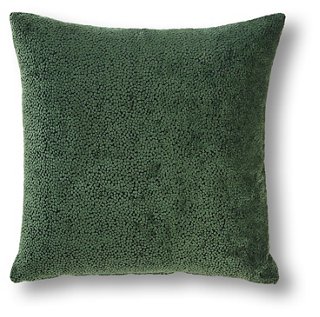 Massoud - Thurman 22x22 Pillow, Emerald Velvet | One Kings Lane