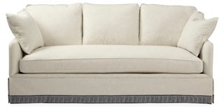 Piermont Sofa, Ivory/Indigo Stripe