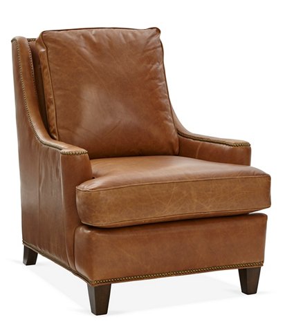 Buhl Club Chair Camel Leather, Club Chair Leather