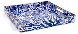 blue decorative tray