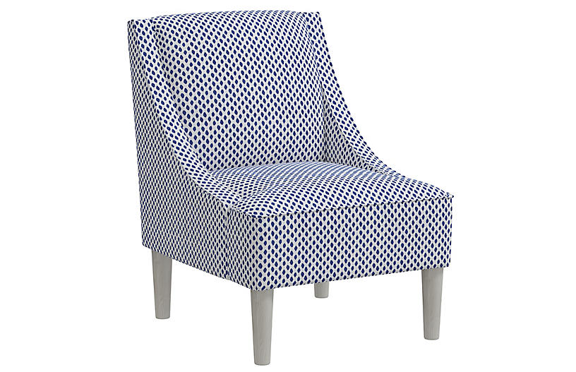 Quinn Swoop Arm Accent Chair Dots, Swoop Arm Accent Chair