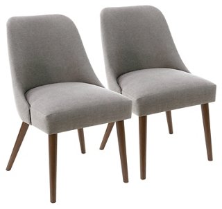 S 2 Barron Side Chairs Gray One Kings Lane