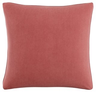 Zett 20x20 Pillow, Dusty Rose Velvet