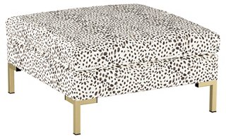 cream ottoman