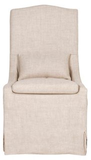 S/2 Lambert Side Chairs, Bisque Linen