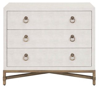 Strand Nightstand Ivory One Kings Lane