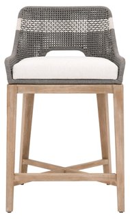 Arras Counter Stool, Dove/White | One Kings Lane