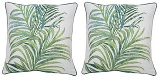 S 2 Tropico Outdoor Pillows Hunter Green Reef One Kings Lane
