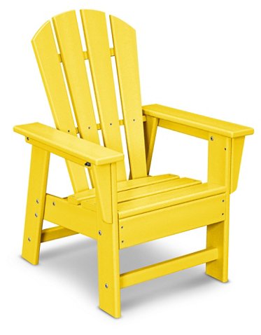 Kids Adirondack Chair Lemon Poolside Style Outdoor