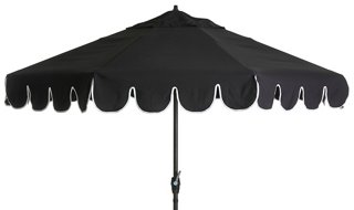 black patio umbrella