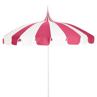 pink and white umbrella