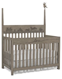 natural rustic crib